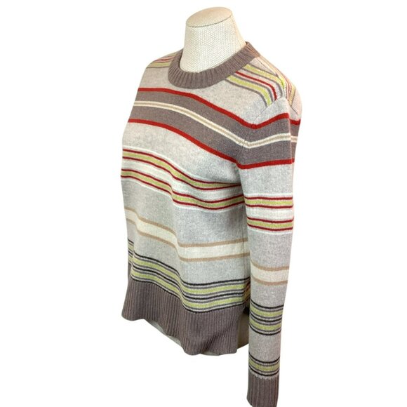 Autumn Cashmere Sweater Crew Neck 100% Cashmere  Striped  XS - Picture 7 of 9